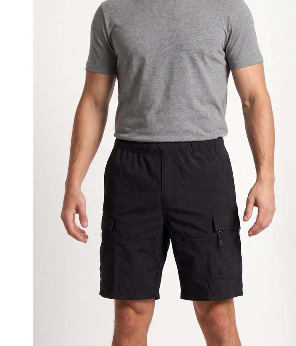 H&M Regular Fit Coupe Standard Black Small Mens Cargo Shorts